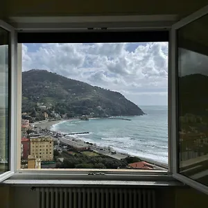 Ocean View Flat With Wi-fi, Ac And Elevator To Town Apartment Levanto